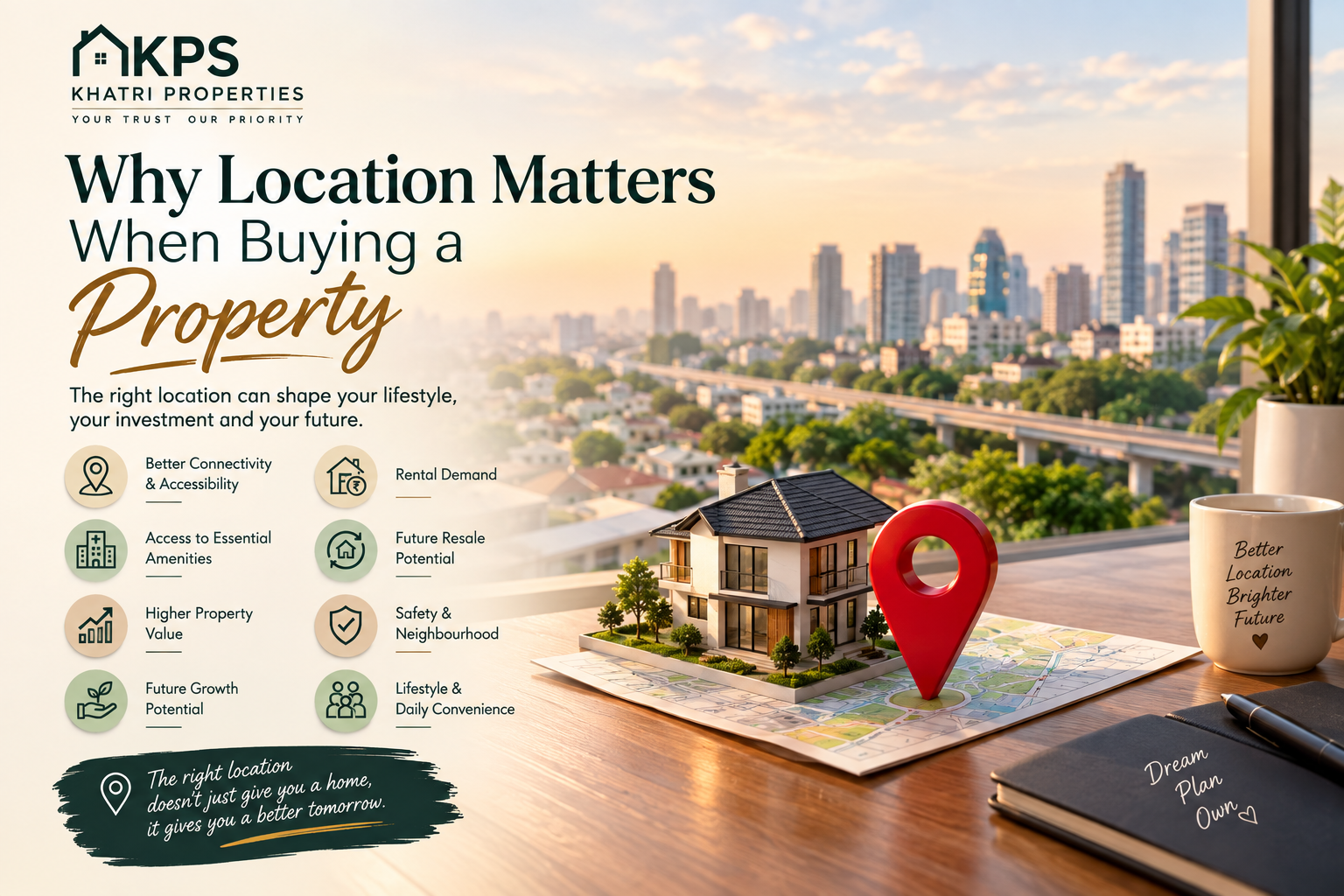Property location investment infographic